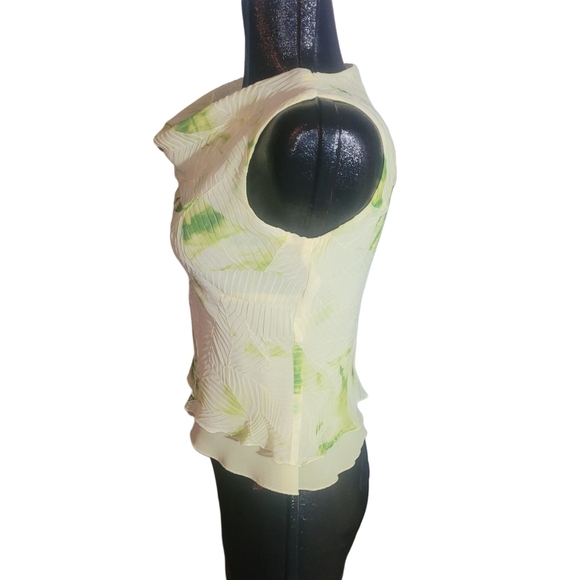 Vintage Ribkoff Trends Yellow And Green Leaf Print Skirt Set - Picture 10 of 13